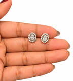 OVAL ZIRCON STUD